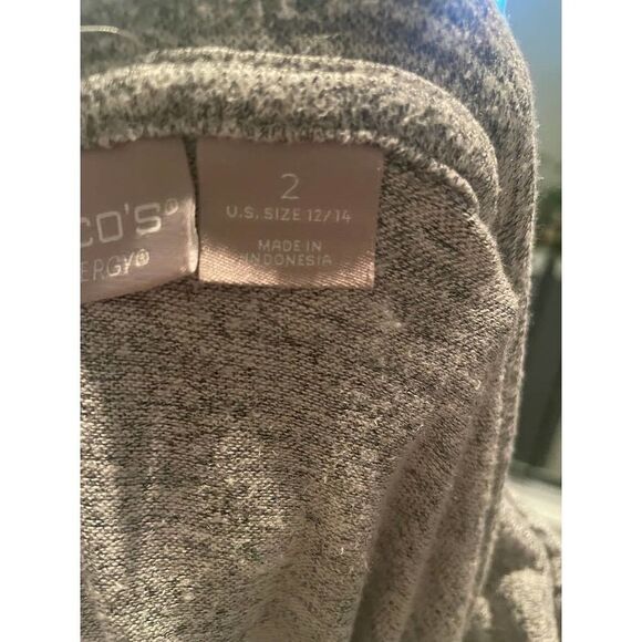 Chico's Zenergy Grey Crowl Neck Pullover Sweater - Size 2 (US Size 12/14 - Picture 9 of 10